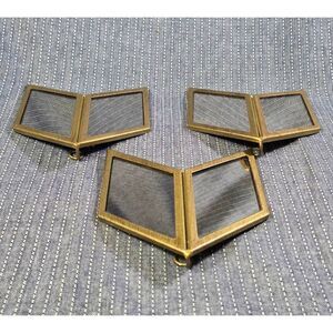 Urban Outfitters Wall Mirror Decor Brass Chevron Set of 3